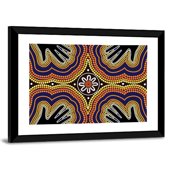 Unity Aboriginal Dot Painting Canvas Wall Art