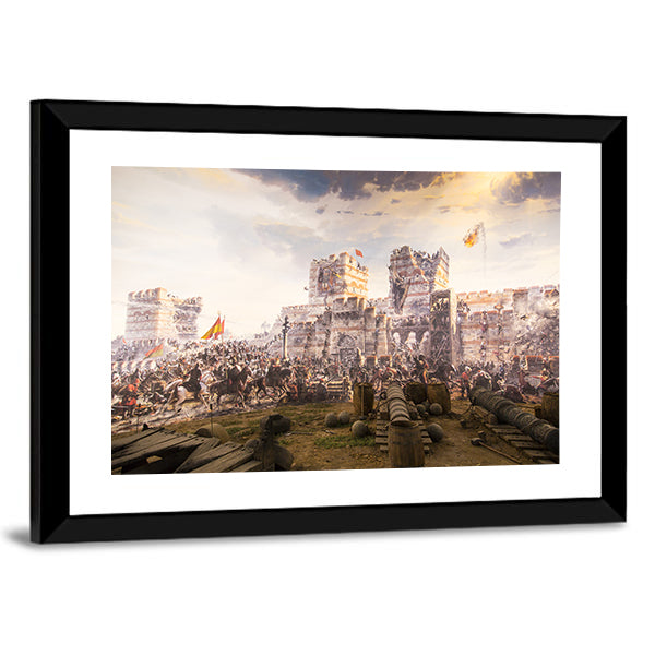 Historic Fall of Constantinople In 1453 Canvas Wall Art