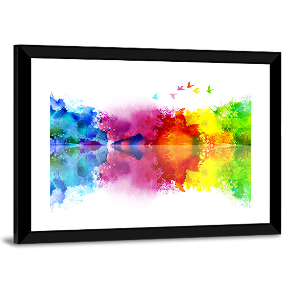 Flying Flock of Birds Canvas Wall Art