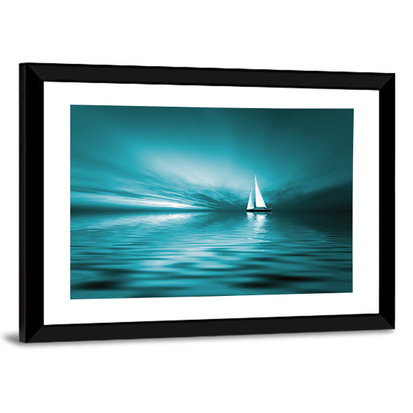 Sailing At Sunset Canvas Wall Art