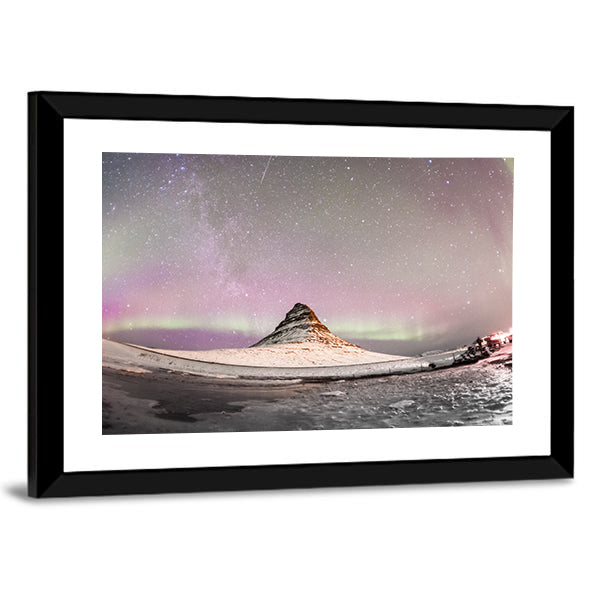 Aurora Borealis Over Kirkjufell Iceland Canvas Wall Art