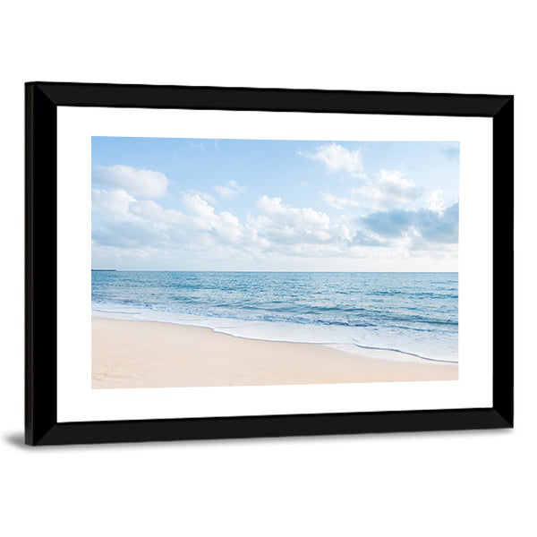 White Sand Beach Canvas Wall Art