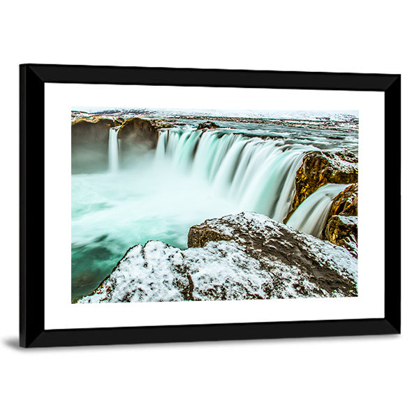 Godafoss Waterfall In Iceland Canvas Wall Art