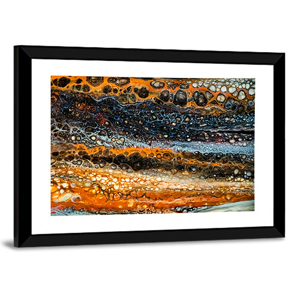 Liquid Painting With Cells Canvas Wall Art