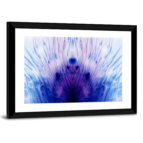 Blue Lotus Mandala Abstract Canvas Wall Art