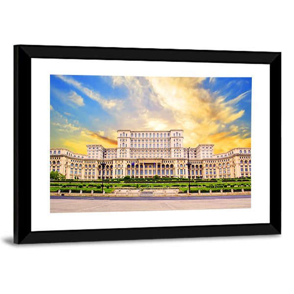 Palace of Parliament, Bucharest Canvas Wall Art