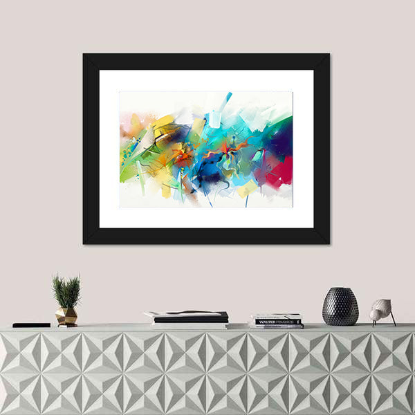 Hand Drawn Brush Stroke Canvas Wall Art