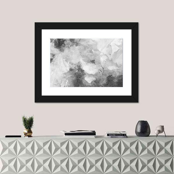 Monochrome Wide Brushstrokes Canvas Wall Art