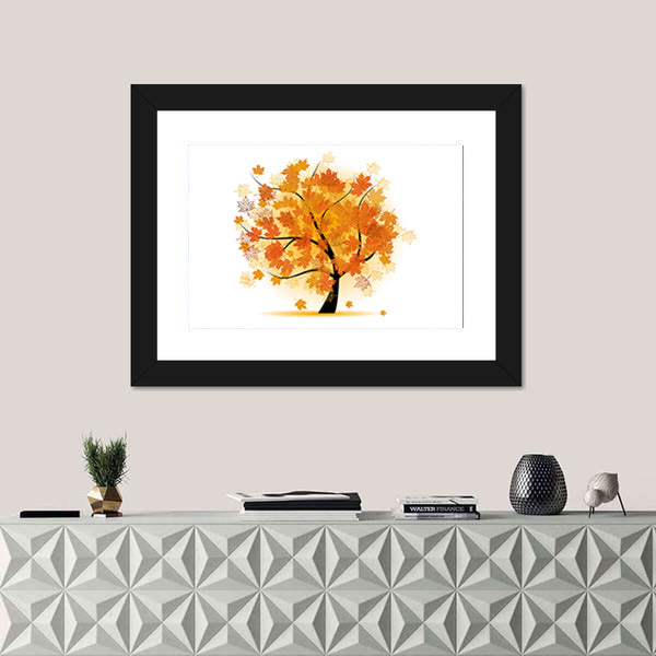 Maple Tree In Autumn Canvas Wall Art