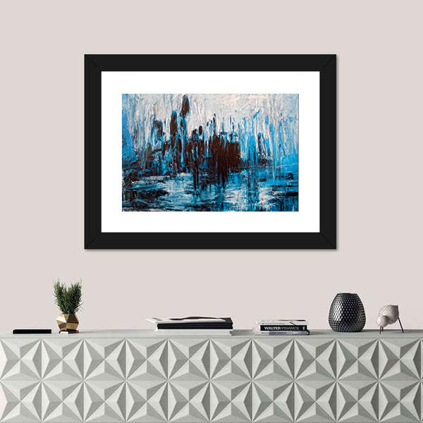 Messy Grunge Abstract Canvas Wall Art