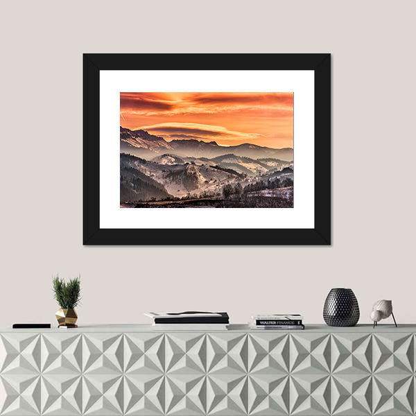 Mountain Landscape Pestera In Romania Canvas Wall Art