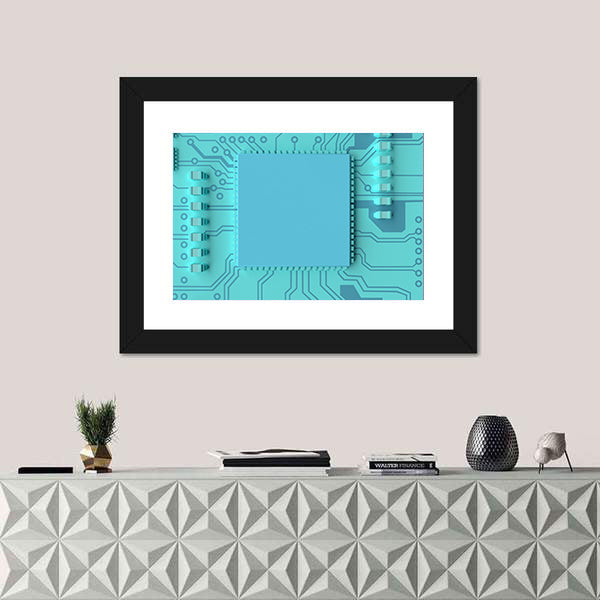 Circuit Board Concept Canvas Wall Art