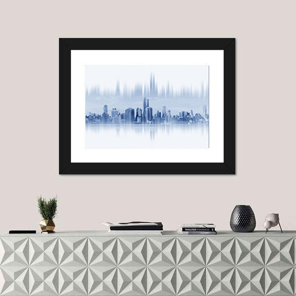 City Network Skyline Canvas Wall Art