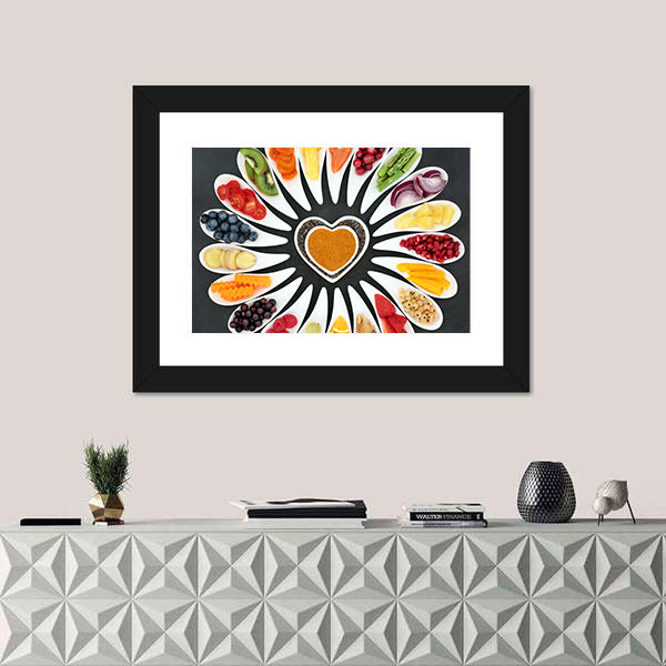 Healthy Heart Food Canvas Wall Art