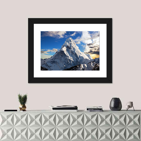 Evening View Of Ama Dablam In Nepal Canvas Wall Art