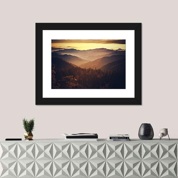 Sierra Nevada Mountains In California Canvas Wall Art