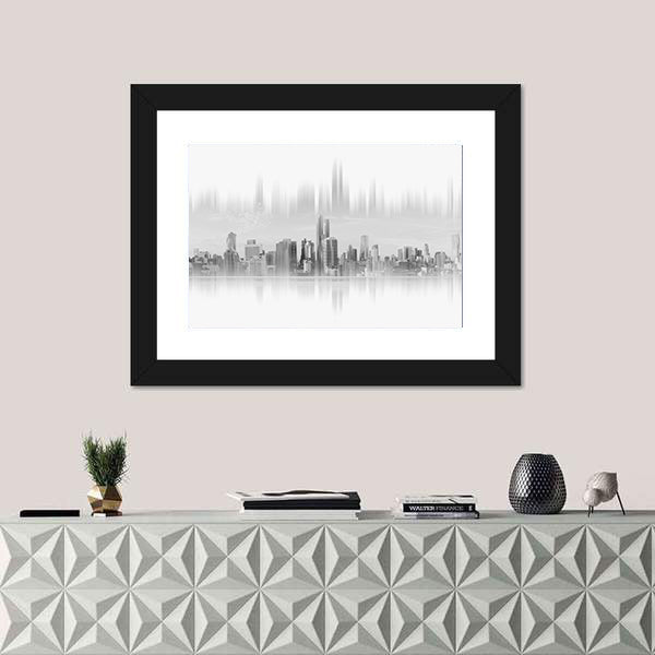 City Network Connection Canvas Wall Art