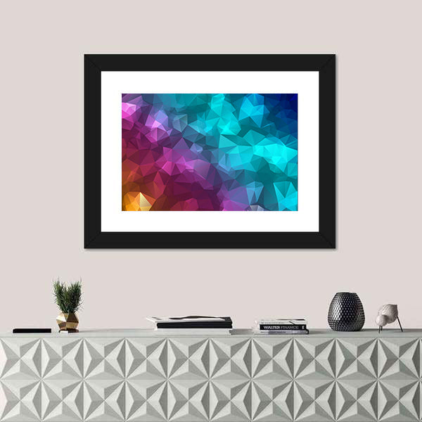Polygonal Geometric Triangle Canvas Wall Art