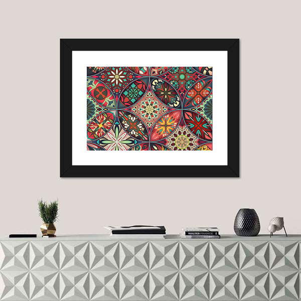Vintage Mandala Elements Canvas Wall Art