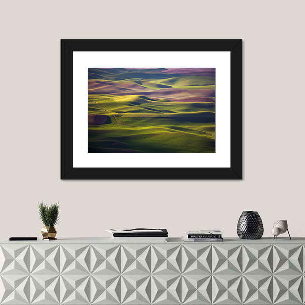 Palouse Rolling Hills at Golden Hour Canvas Wall Art