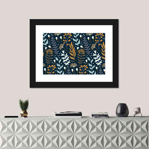 Wild Floral Elements Canvas Wall Art