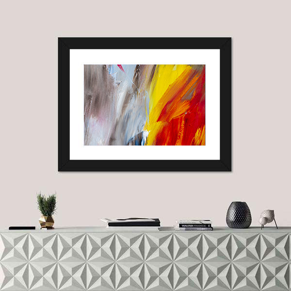 Textured Multicolored Abstract Painting Canvas Wall Art