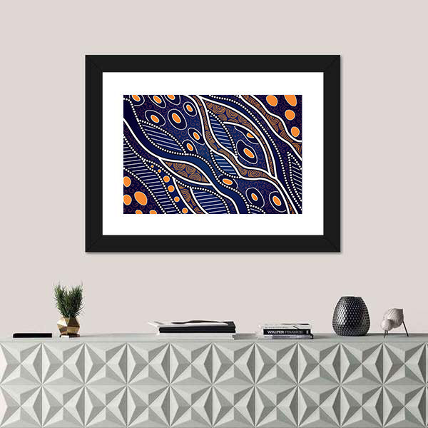 Aboriginal Lake Concept Canvas Wall Art