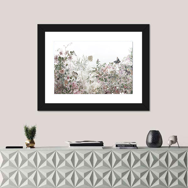 Watercolor Spring Flowers Canvas Wall Art