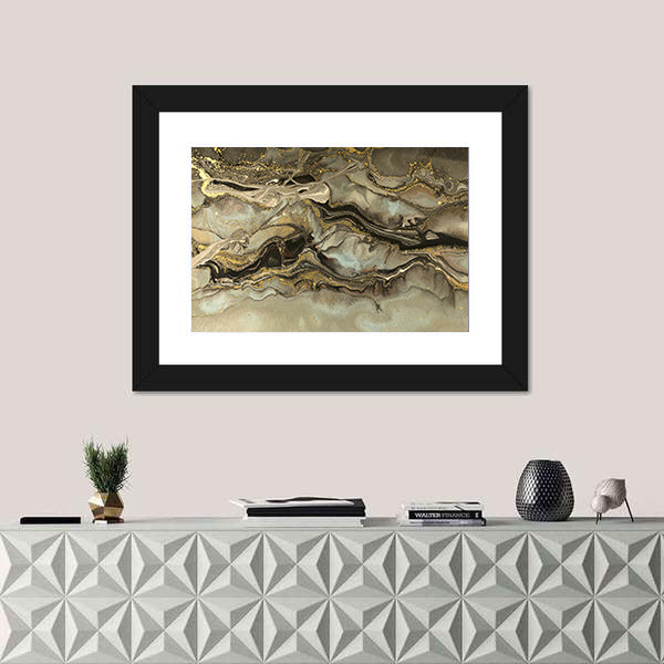 Fluid Marble Pattern Canvas Wall Art