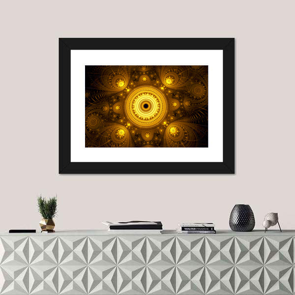 Fractal Mandala Canvas Wall Art