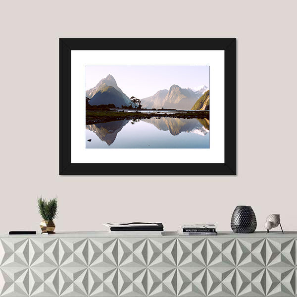 Milford Sound Early Morning Reflection Canvas Wall Art