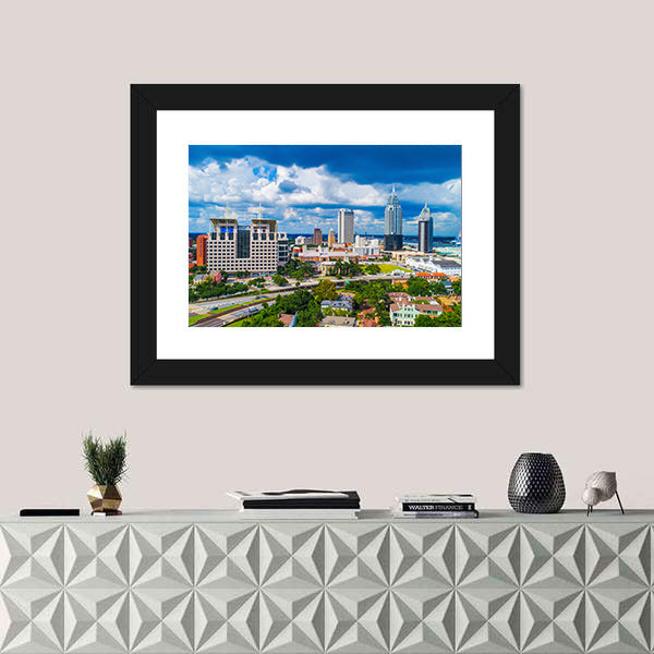 Alabama Downtown Skyline Canvas Wall Art