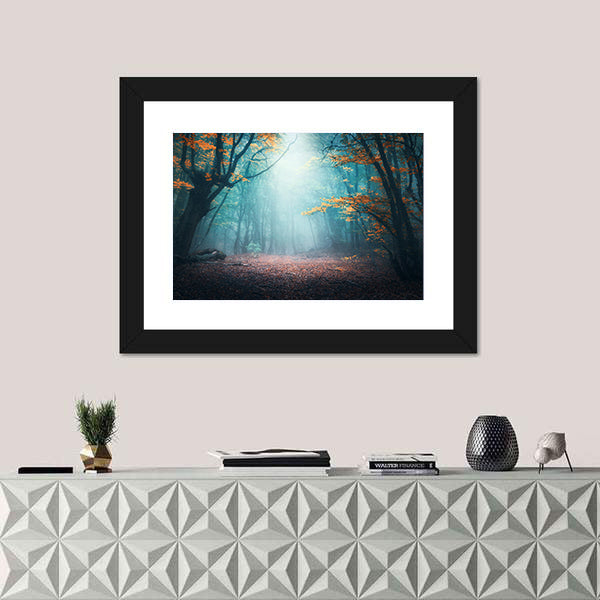 Mystical Forest in Autumn Canvas Wall Art