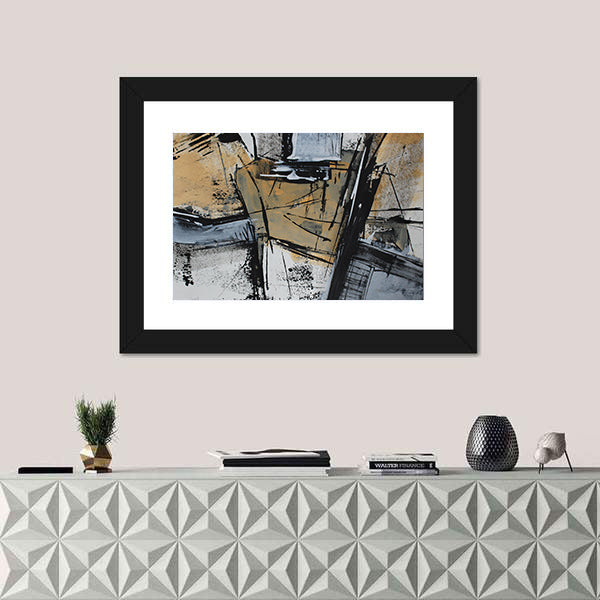 Acrylic Brushstrokes Fragment Canvas Wall Art