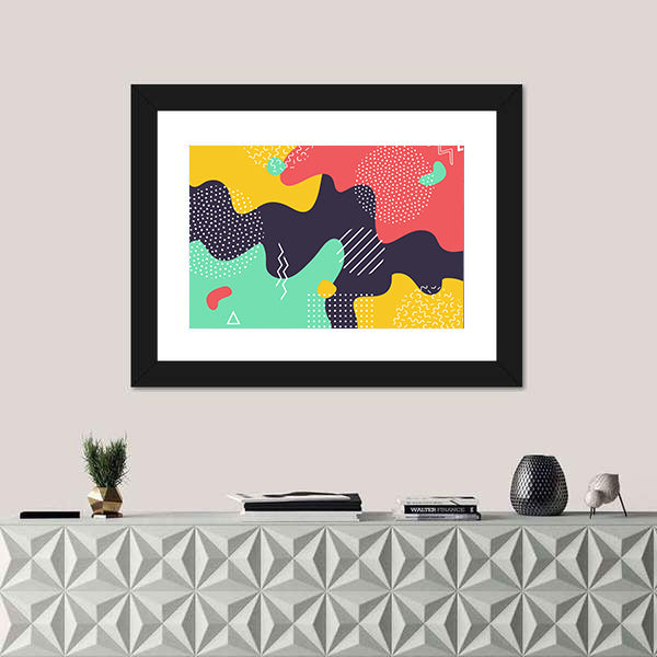 Liquid Splashes Pattern Canvas Wall Art