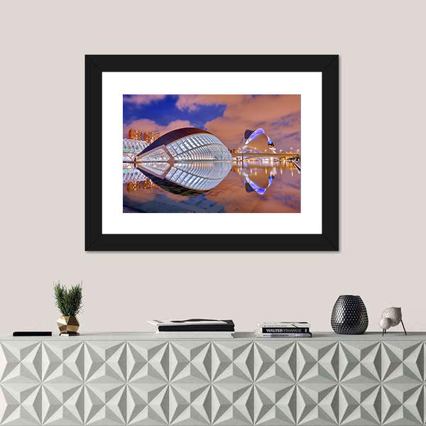 City of Arts and Sciences at Dusk Canvas Wall Art