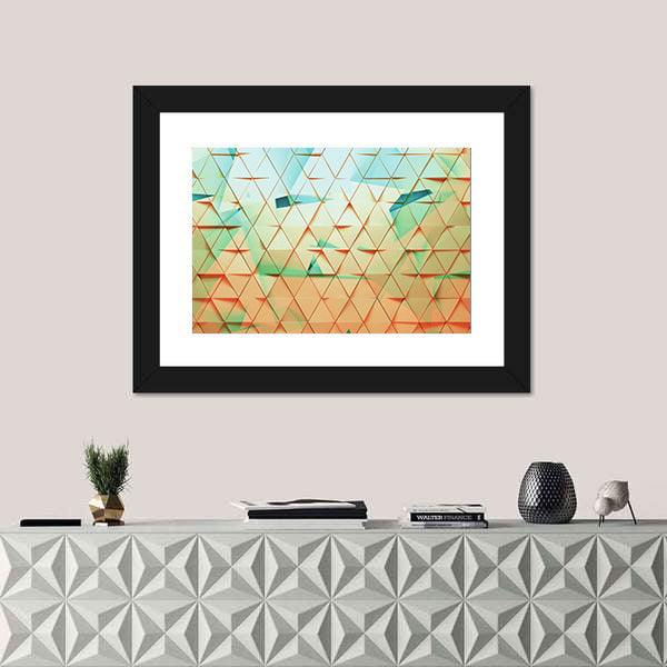 Polygonal Triangle Tessellation Canvas Wall Art