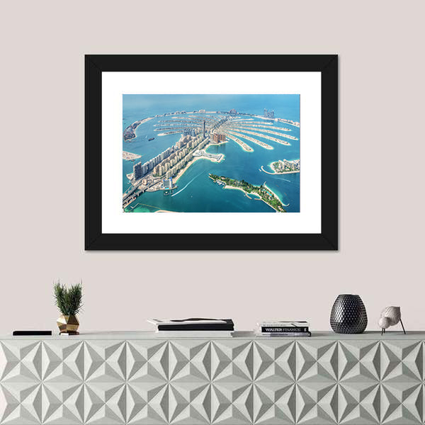 Aerial View of Palm Jumeirah, Dubai Canvas Wall Art
