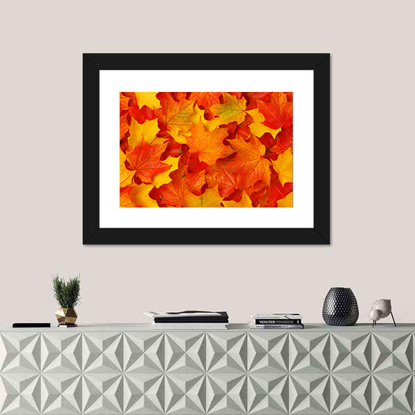 Fall Maple Leaves Canvas Wall Art
