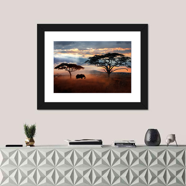 Wildlife Of Tanzania Canvas Wall Art
