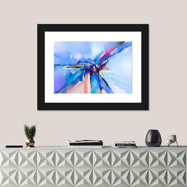 Hand-drawn Brush Stroke Abstract Canvas Wall Art