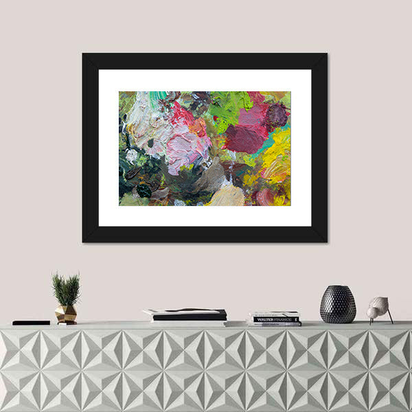 Art Palette Close Up Canvas Wall Art