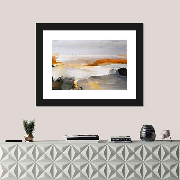 Hand Drawn Lake Canvas Wall Art