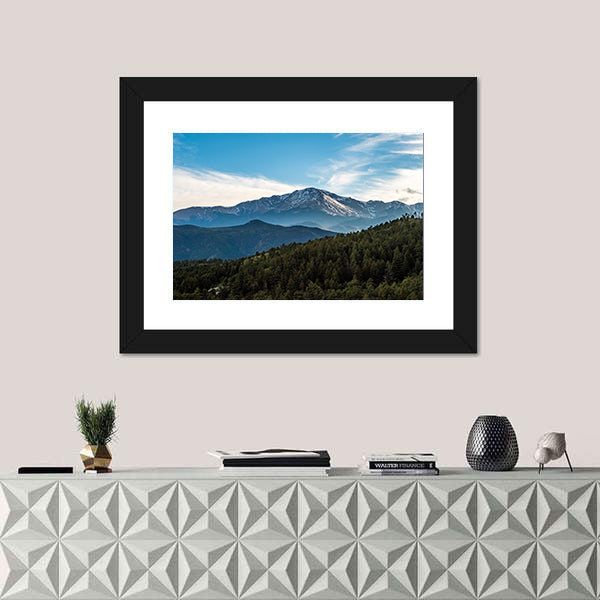 Pikes Peak Mountain Range Canvas Wall Art