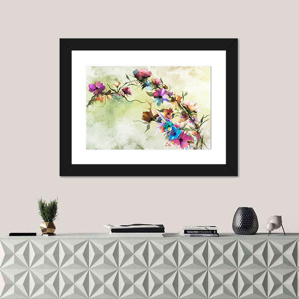 Colorful Abstract Floral Oil Painting Canvas Wall Art