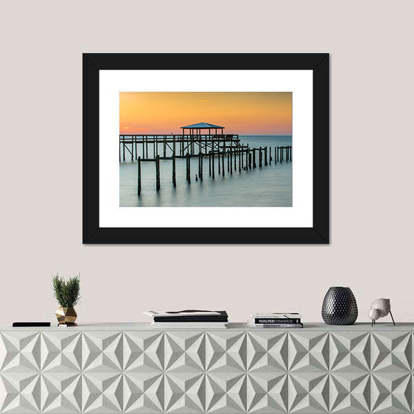 Fairhope Pier at Sunset Canvas Wall Art