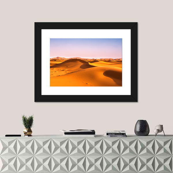 Sahara Sand Dunes at Golden Hour Canvas Wall Art