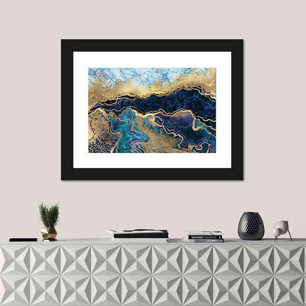 Artificial Marbled Surface Canvas Wall Art