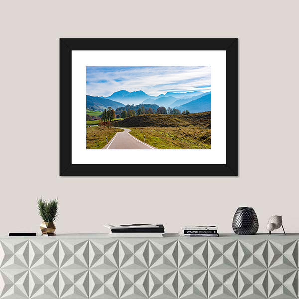Winding Road in the Bavarian Alps Canvas Wall Art
