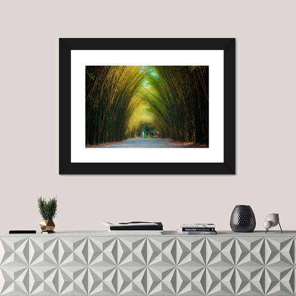 Tunnel Bamboo Trees In Thailand Canvas Wall Art